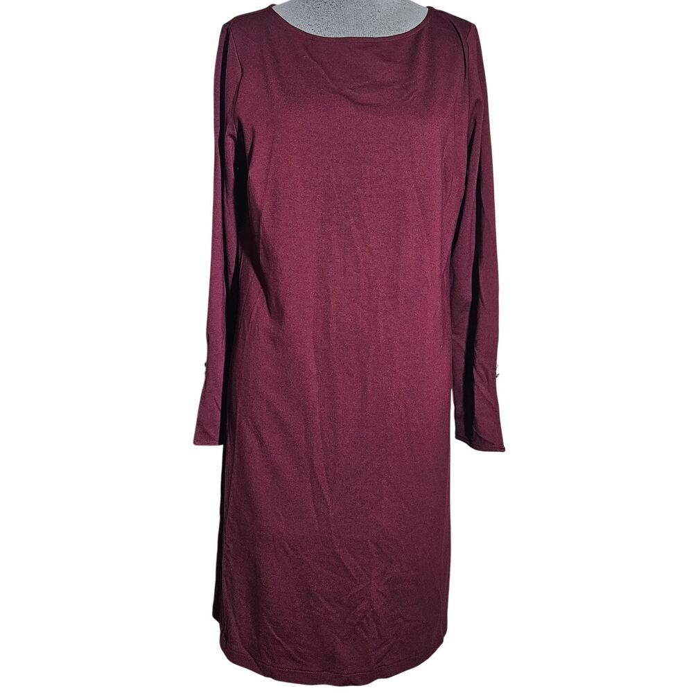 Ann Taylor Burgendy Knee Length Dress Size Medium